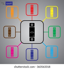 One-phase machine ten amps icon