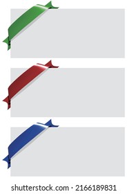 One-point decorative ribbon for column or title Vector illustration