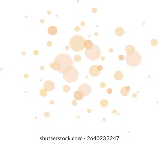 One-point material of orange circles dancing in the air
