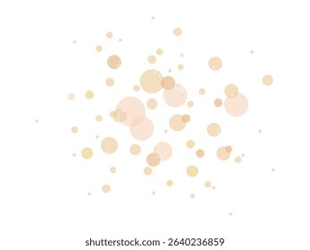 One-point material with orange circles and sparkles dancing in the air