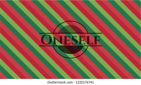 Oneself christmas emblem background.