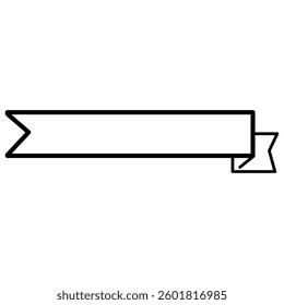 A one-sided ribbon with a straight arch design that gives a clean and modern impression. Convenient with a transparent background.