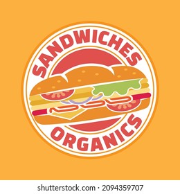 logotipo de sándwich de un solo lado con un color suave