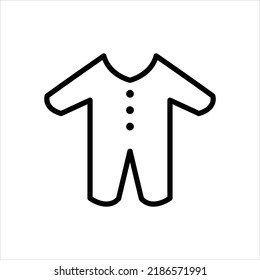 Onesie baby clothes icon vector graphic illustration