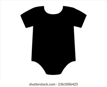 Onesie silhouette vector art white background