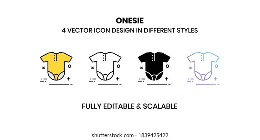 Onesie Vector illustration icons in different style