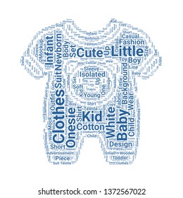 onesie word cloud. tag cloud about onesie