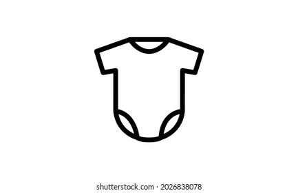 onesies vector icon outline style white background