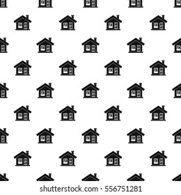 One-storey house with a chimney pattern. Simple illustration of one-storey house with a chimney vector pattern for web design