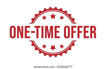 OFERTA ÚNICA design de vetor de carimbo de borracha vermelho.