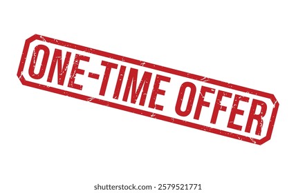 ONE-TIME OFFER rubber stamp on white background. ONE-TIME OFFER Stamp.