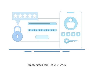 Conceito de senha ocasional. Mensagem com código no smartphone para fazer login no site ou aplicativo. Notificação por telefone, autenticação multifator. Pagamentos pela Internet, ilustração vetorial plana sobre o fundo.