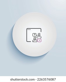 one-to-one customer support icon vector design