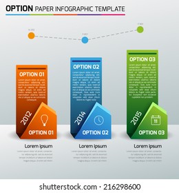 One,two,three - option business info graphic, dark background