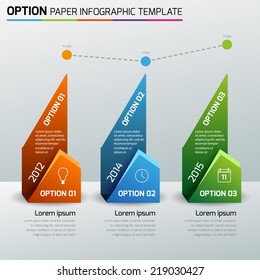 One,two,three - option business info graphic, light background