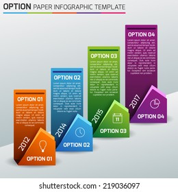 One,two,three,four - option business info graphic, light background