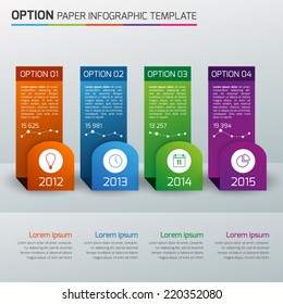 One,two,three,four - option business info graphic,light, multicolor