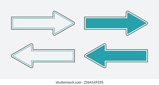 One-way street sign with arrow on the right and left, Grunge one way road sign vector illustration and white background