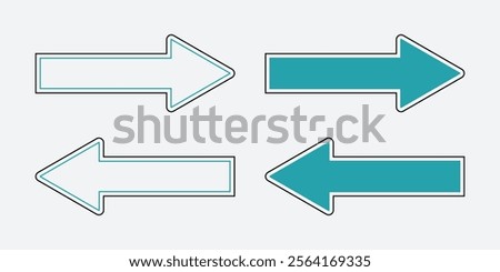 One-way street sign with arrow on the right and left, Grunge one way road sign vector illustration and white background