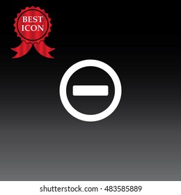 One-way Street Sign Single Icon / Forbidden Sign Single Icon