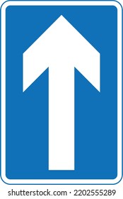 One-way traffic (note: compare circular ‘Ahead only’ sign), The Highway Code Traffic Sign, Signs giving orders, Signs with red circles are mostly prohibitive. Plates below signs qualify their message.