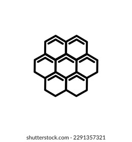 plantilla de icono oneycomb editable. símbolo de peine de miel signo vectorial aislado en fondo blanco..eps