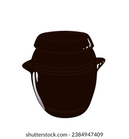 Onggi.Onggi is Korean pottery, tableware or storage containers in Korea. Illustration