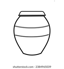 Onggi.Onggi is Korean pottery, tableware or storage containers in Korea. Illustration
