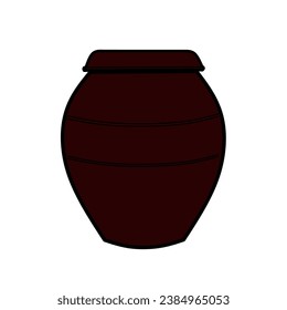 Onggi.Onggi is Korean pottery, tableware or storage containers in Korea. Illustration