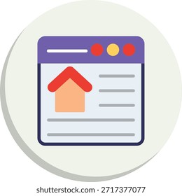 Icono de estilo de círculo plano de propiedad OnGlyph