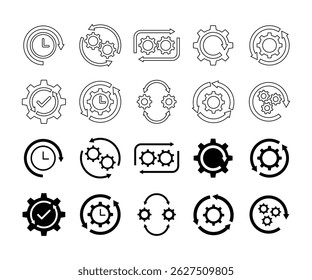 ongoing icon vector set illustration