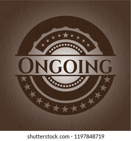 Ongoing retro wood emblem