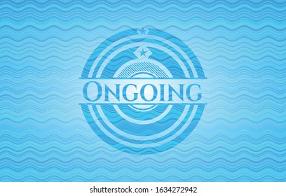 Ongoing water representation emblem background. Vector Illustration. Detailed.