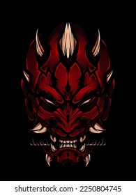 Oni Demon Illustration T-Shirt Design