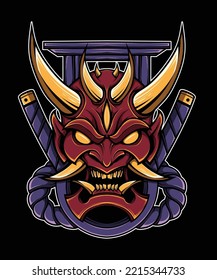 Oni Demon Vector Illustration Image