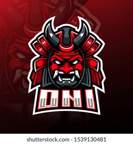Oni esport mascot logo design