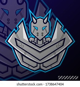 Oni Evil Mecha Robot Mascot Logo Stock Vector (Royalty Free) 1738647404 ...