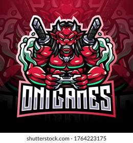 Oni games esport mascot logo design