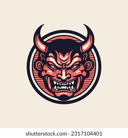 Oni Hannya mask logo Infuse your brand with the essence of mythology and protection. Craft an unforgettable image that commands attention