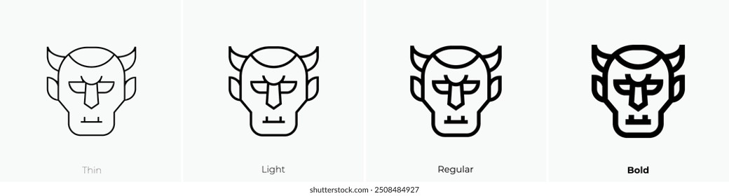 oni icon. Thin, Light Regular And Bold style design isolated on white background