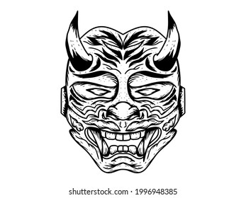 Oni Illustration Isolated On White Background Stock Vector (Royalty ...