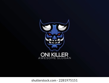 oni killer logo design premium mascot