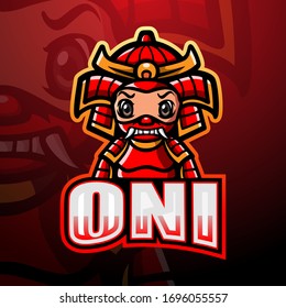 Oni mascot esport logo design