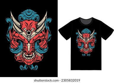 THE ONI MASK AND BLUE OCTOPUS