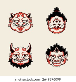 Oni Mask Collection Cabeças de Demônio Japonês