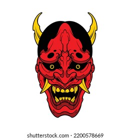 Oni Mask Design Commercial Use Stock Vector (Royalty Free) 2200578669 ...