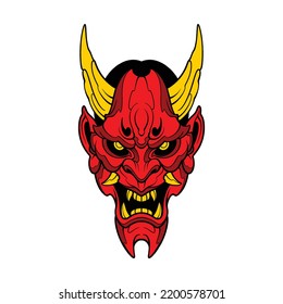 Oni Mask Design Commercial Use Stock Vector (Royalty Free) 2200578701 ...