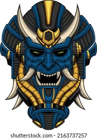 Oni mask illustration with premium quality stock vector