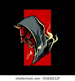 Oni Mask Urban Style Mascot Logo