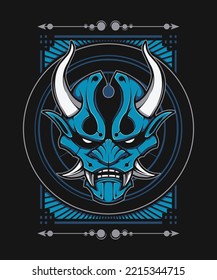 Oni Mask Vector Illustration Image